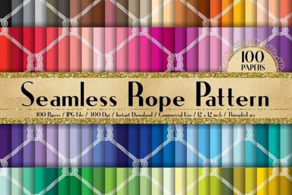 100 Seamless Rope Pattern Papers for Creative Projects