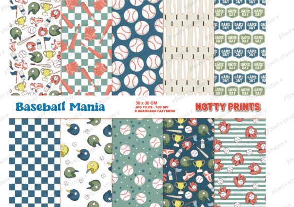 BASEBALL MANIA, Retro Ballpark: A Design Collection