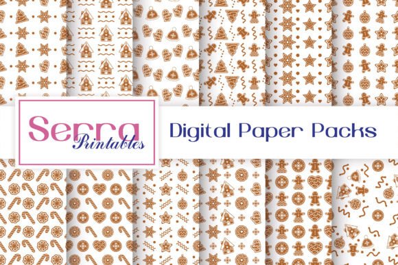 Elevating Digital Design with the Seamless Gingerbread Digital Paper Pack