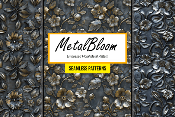 Embossed Floral Metal Seamless Pattern: A Guide to Sophisticated Design Integration