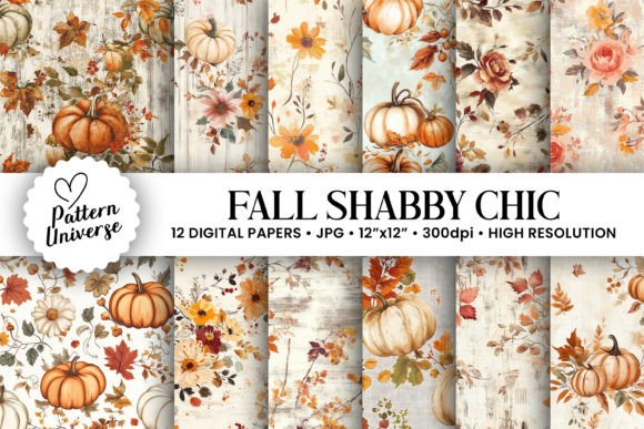 Exploring Fall Shabby Chic Digital Papers for Creative Projects