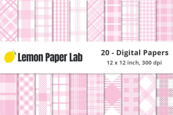 Light Pink and White Plaid Backgrounds: The Ultimate Digital Scrapbook Collection for Creatives