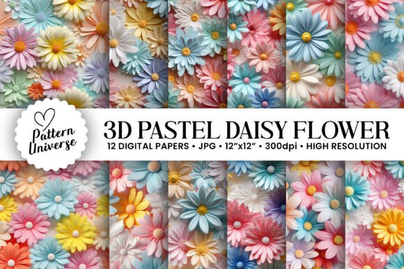 Pastel 3D Daisy Flowers Digital Papers: A Comprehensive Evaluation
