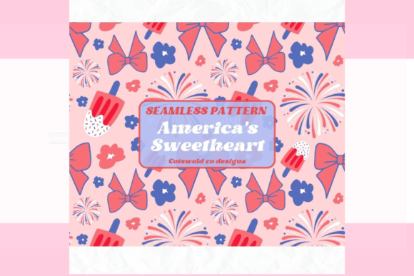 Patriotic 4th of July Seamless Pattern