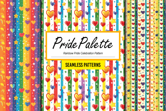 Rainbow Pride Celebration Pattern Arts: A Vibrant Design Asset