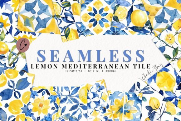 Seamless Lemon Mediterranean Tile: A Versatile Digital Resource for Creative Projects