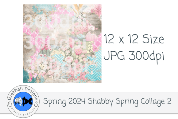 Shabby Chic Spring Printable Collage 2: A Digital Resource for Modern Creatives