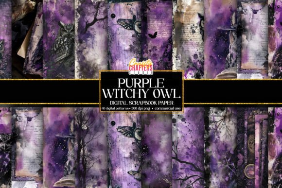 Unleash Enchantment with Mystic Owl Digital Scrapbook Paper