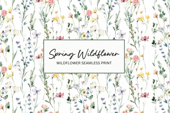 Wildflower Seamless Print: Elevating Creative Workflows with High-Resolution Digital Assets